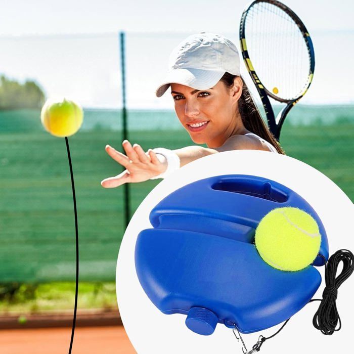 Rebounder tennis solo ABS + corda, kit di allenamento per giocatori/allenatori di tutte le età/livelli Etichetta