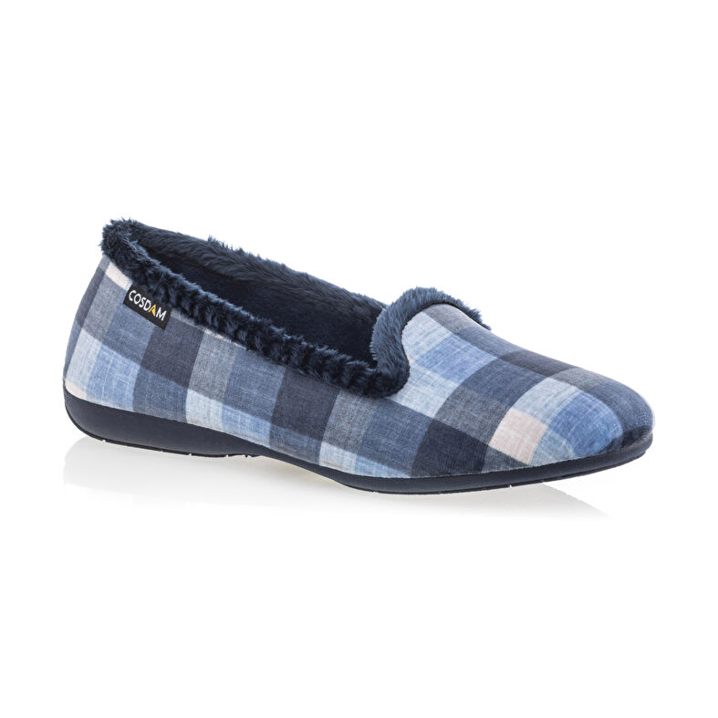 Blaue Damenpantoffeln