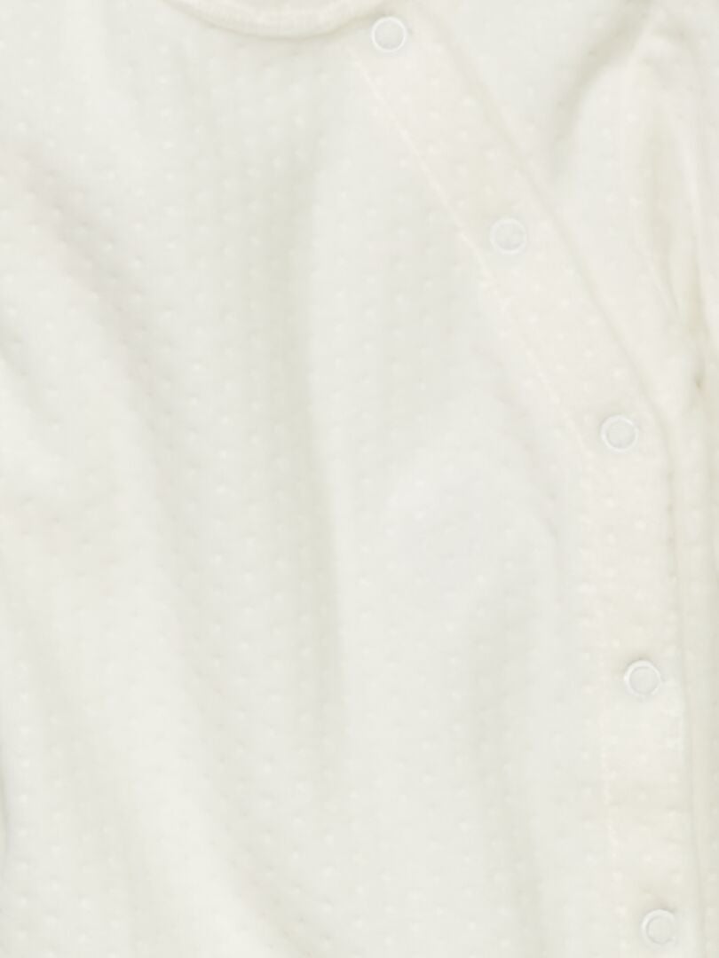 Lange pyjama voor pasgeborenen - WIT