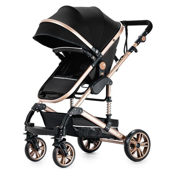 Magic ZC 3-in-1 Kinderwagen, Reisesystem, Reise-Komfort-Kinderwagen, bis 15 kg, 0–3 Jahre, mit großem Korb, hoher Aussicht, Schwarz
