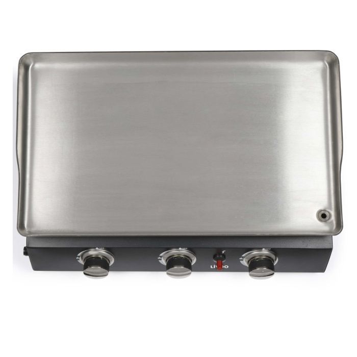 Plancha de gas Livoo 7200w en metal negro - DOC249
