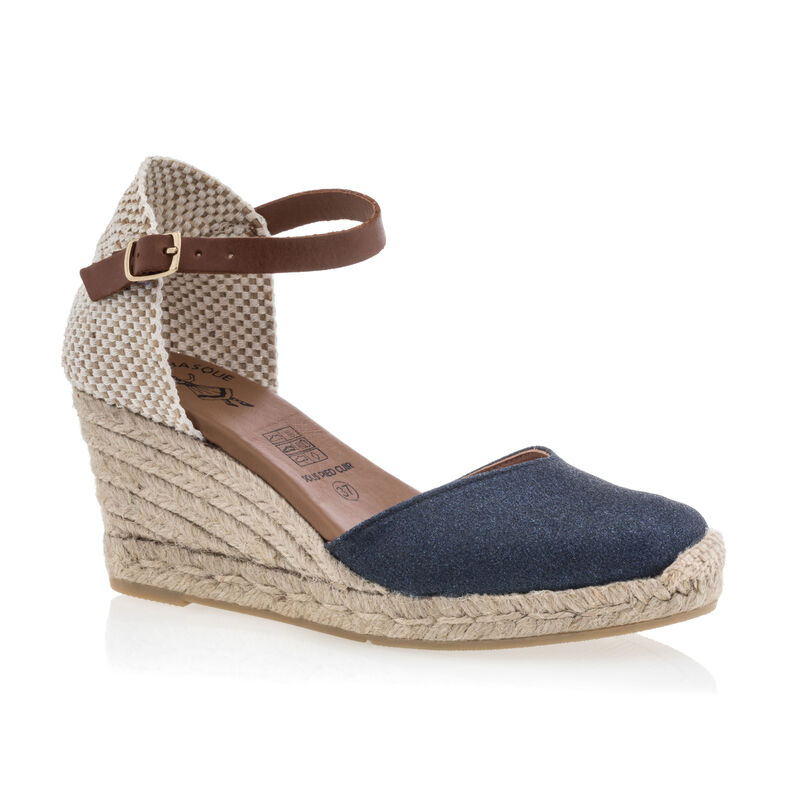 Blå espadriller med tausåler til dame