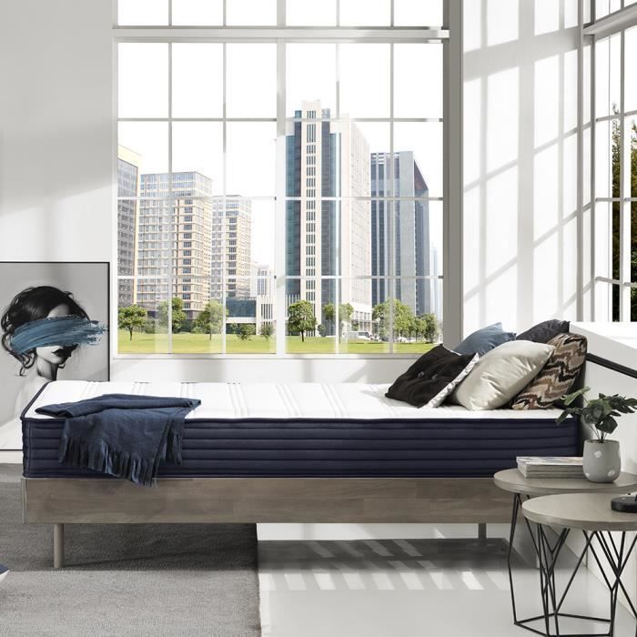 Υβριδικό στρώμα 90x190 cm - Στρώμα με ελατήρια 22 cm - Ισορροπημένο - 420 ελατήρια τσέπης, μαλακά και αναπνεύσιμα