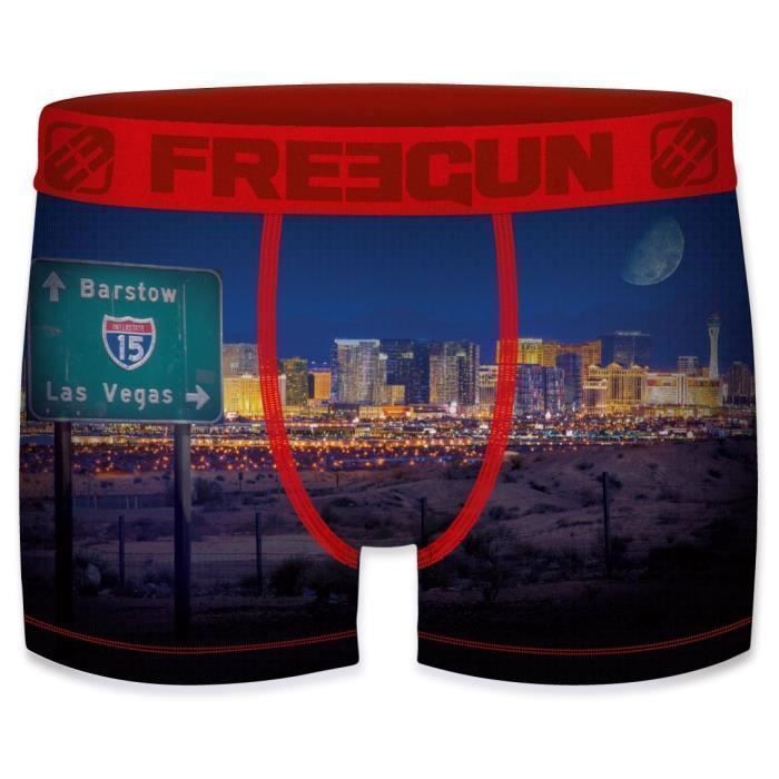 Pack de 5 calzoncillos bóxer para niño de la marca Seven - FREEGUN - Multicolor - Rojo - 100% algodón