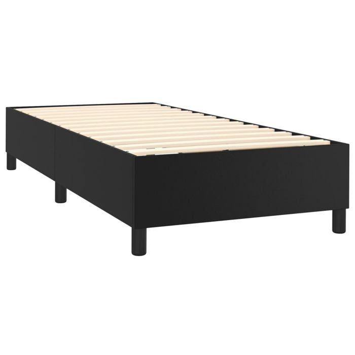 Rete a doghe con materasso - Maison Exclusive - Nero - 80x200cm - Massimo relax