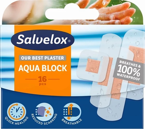 SALVELOX Salvelox Aqua Block Mix 16 Stück wasserdichte Pflaster