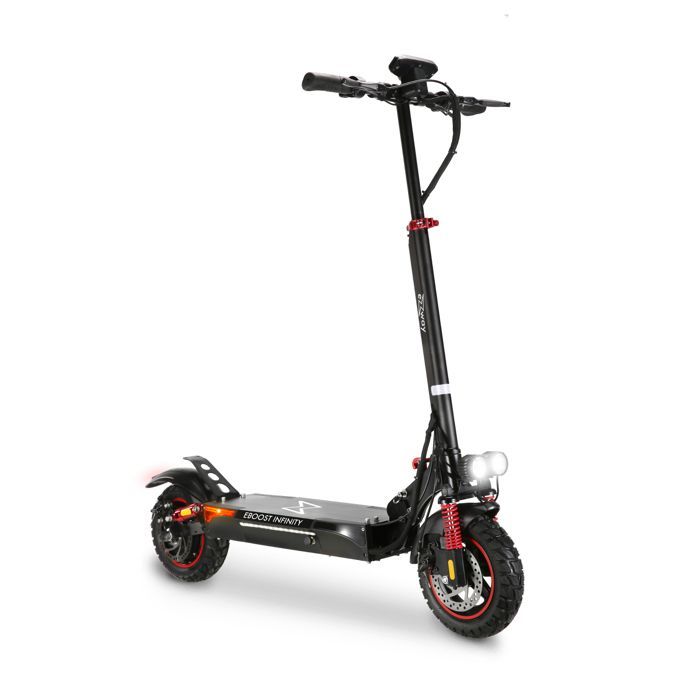 Monopattino elettrico per adulti EBOOST INFINITY, autonomia di 70 km, velocità massima 25 km/h, pieghevole, doppio freno a disco, pneumatici da 10