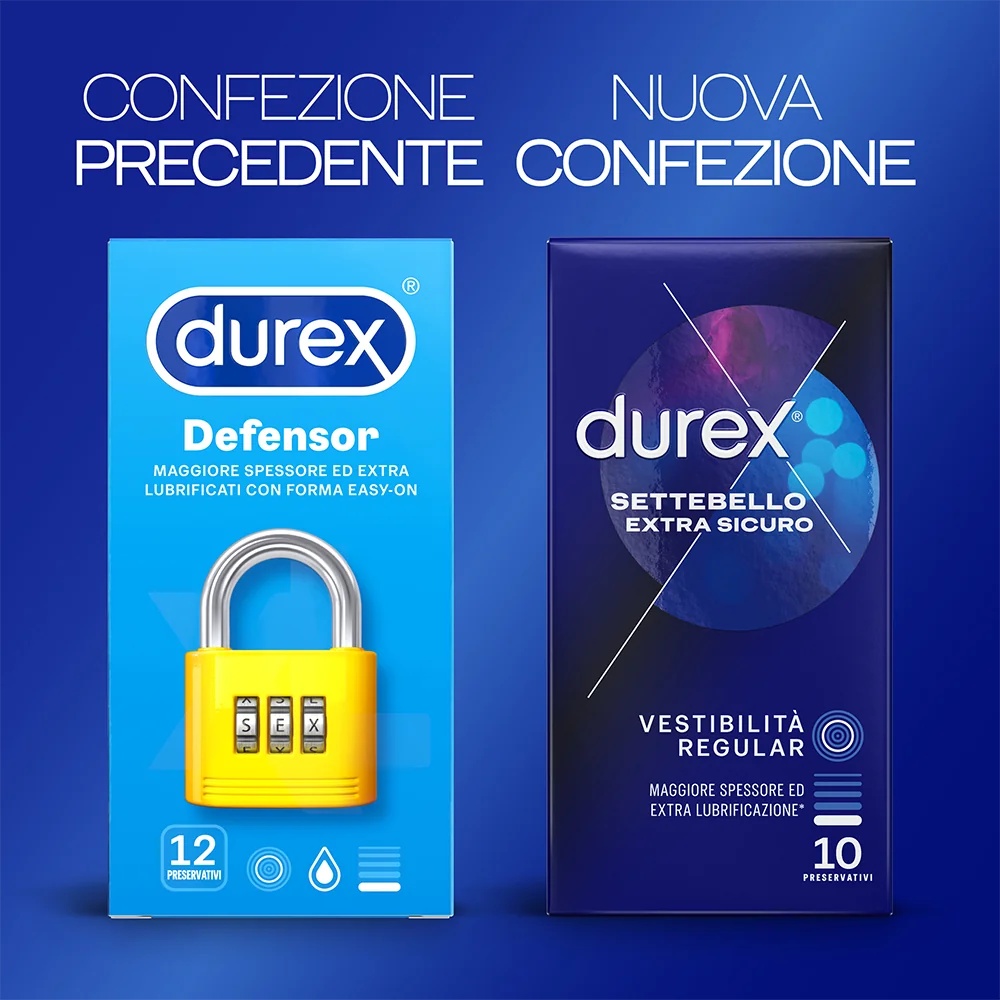 Kondomy Durex Settebello Extra Sic 10 Stück