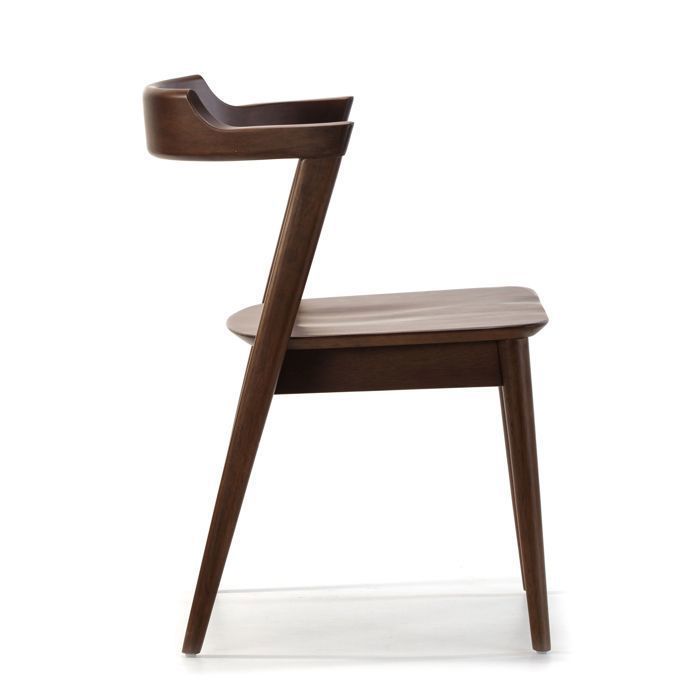 Pack 2 chaises Venus, Couleur Noyer, Bois Massif, 58 cm x 57,5 cm x 76 cm