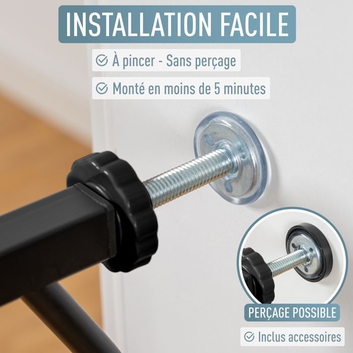 Barriera di sicurezza - IB STYLE - Berrin - Non richiede foratura - Apertura di sicurezza a 2 fasi - Arresto a 90°