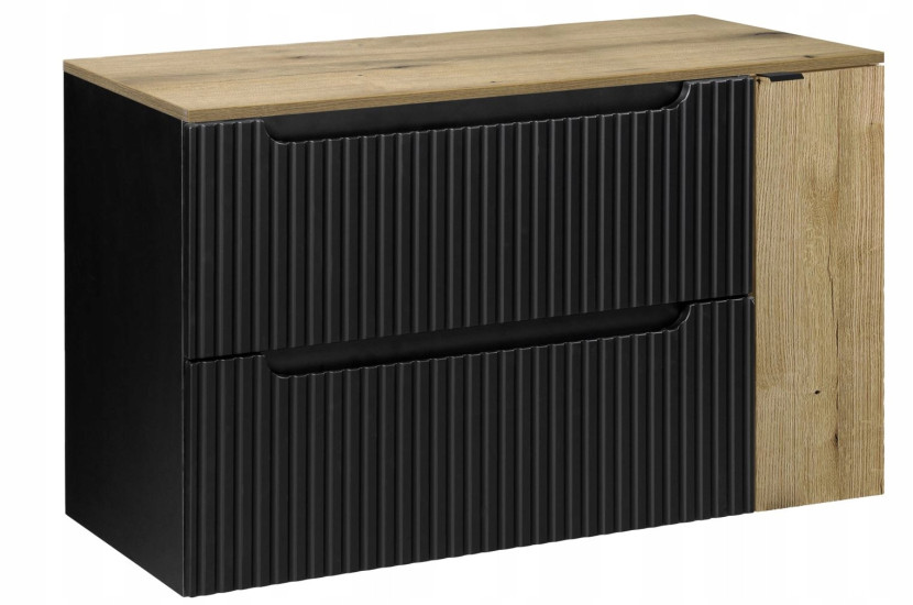 Szafka pod Umywalkę 100cm z Blatem Ryfle  NOVA BLACK