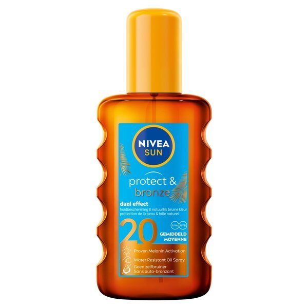 NIVEA Sun Protect & Bronze zaščitni sprej za sončenje SPF20, 200 ml