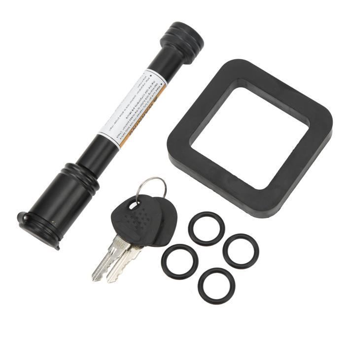 5/8-inch trekhaakpenvergrendeling, met 2-inch geluidsdempende pad, buisvormige sleutels, pakkingen