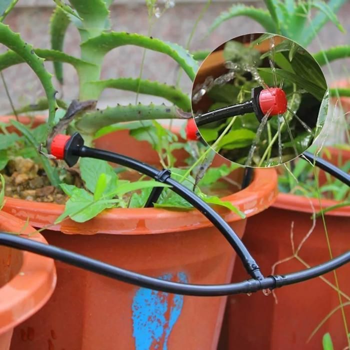 Sistema di irrigazione a goccia - YYV - 25 m - 95 pezzi - Risparmio idrico del 70% - Resistente ai raggi UV