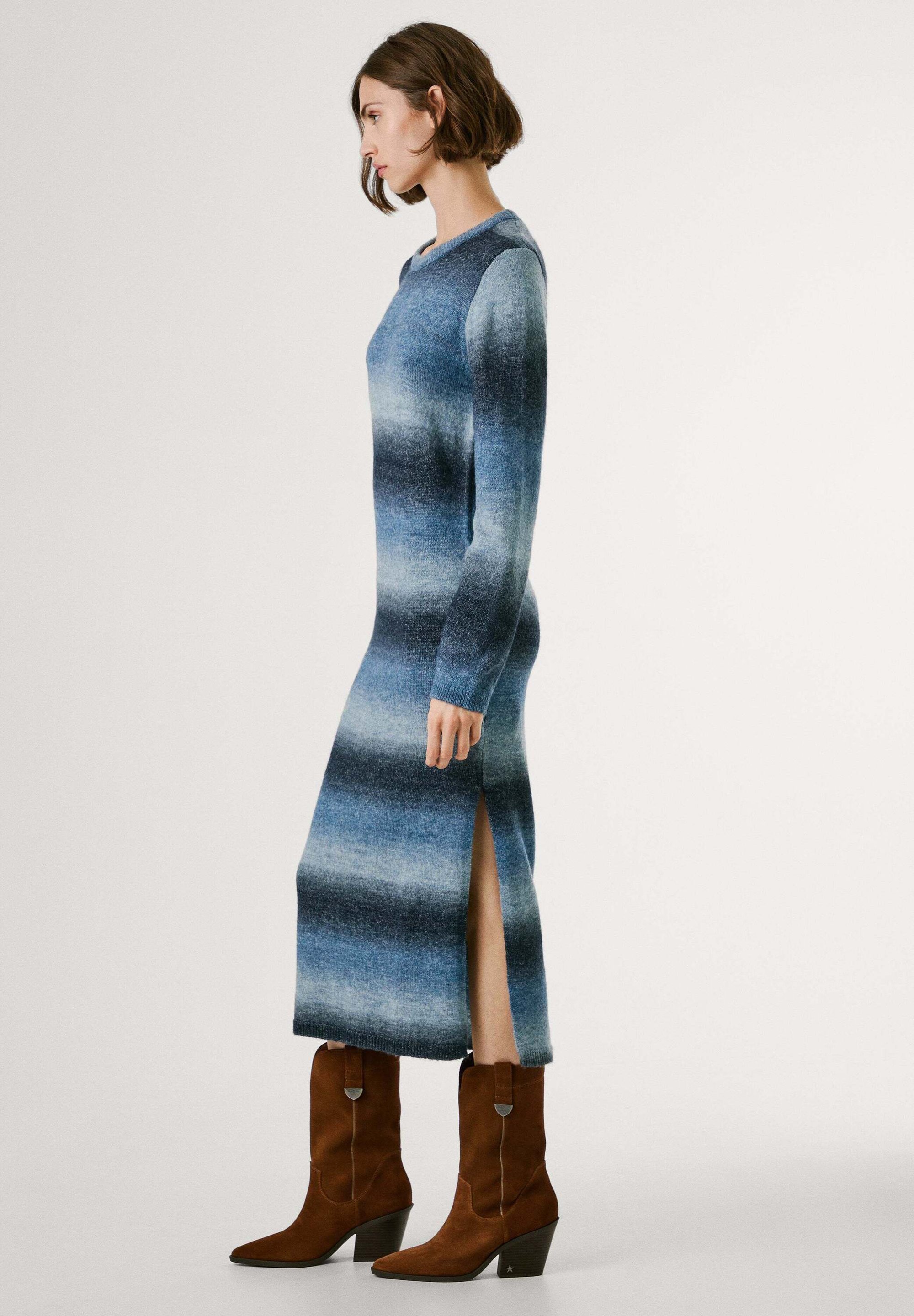 Pepe Jeans COLOMBE - Vestido suéter - azul dulwich