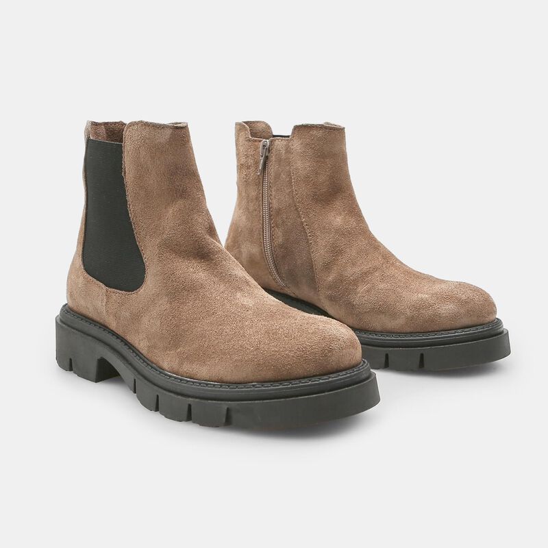 Damskie botki Chelsea Boots ze zamszu
