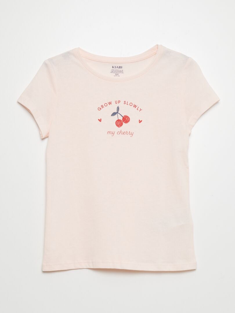 Set van 3 bedrukte T-shirts - BEIGE