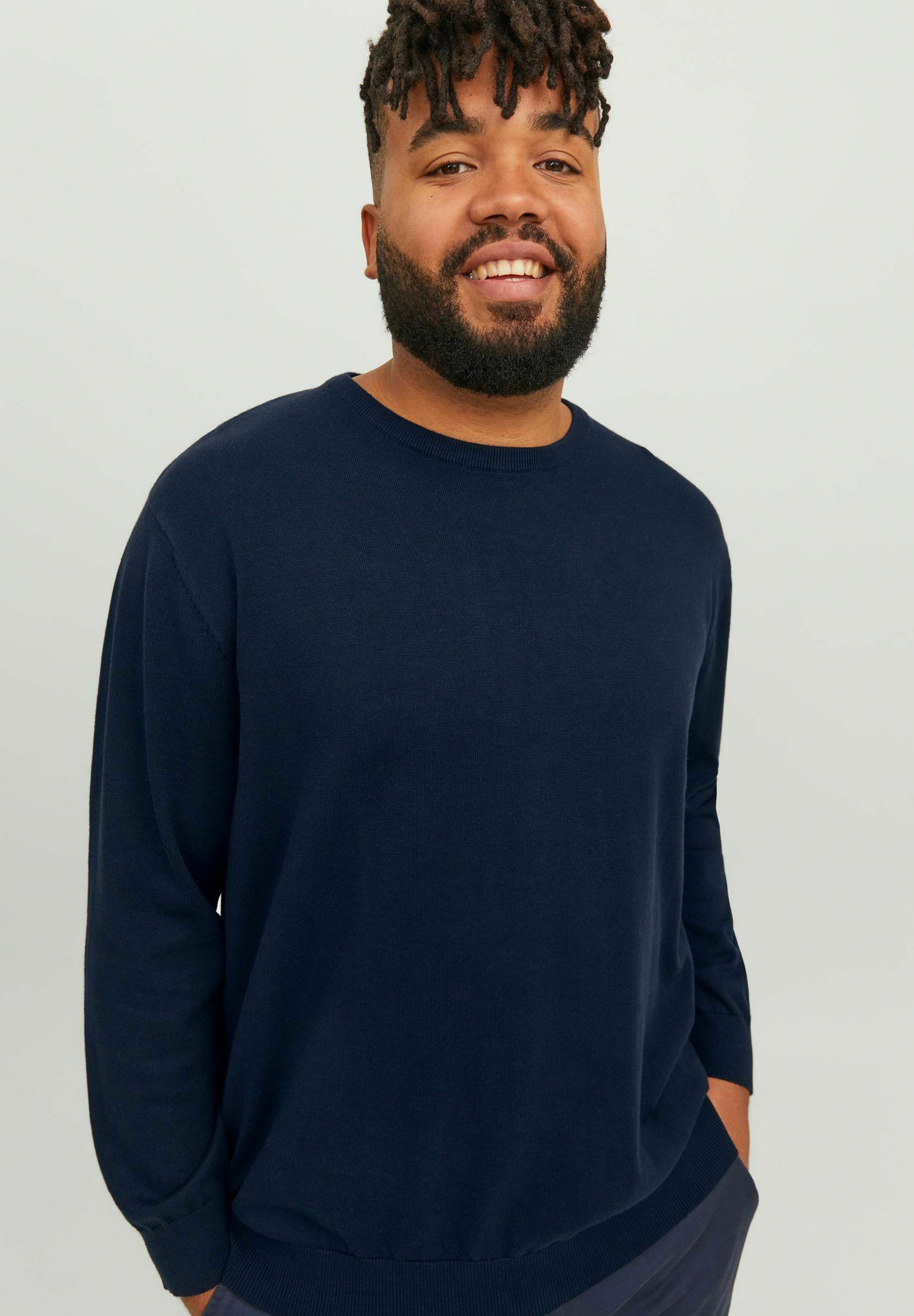 Jack & Jones JJEBASIC CREW NECK - Suéter - blazer azul-marinho