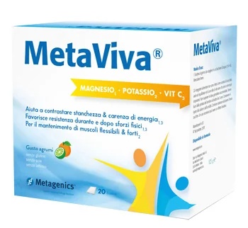 METAGENICS Metaviva Mg/K/Vit C 20 sachets multivitamine en multimineraal