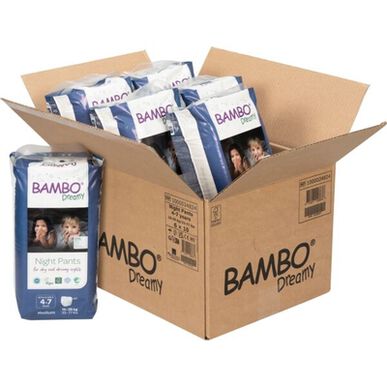 Bambo Nature Dreamy M 4-7 metų kūdikių naktinės sauskelnės 10 vnt. 10 vnt.