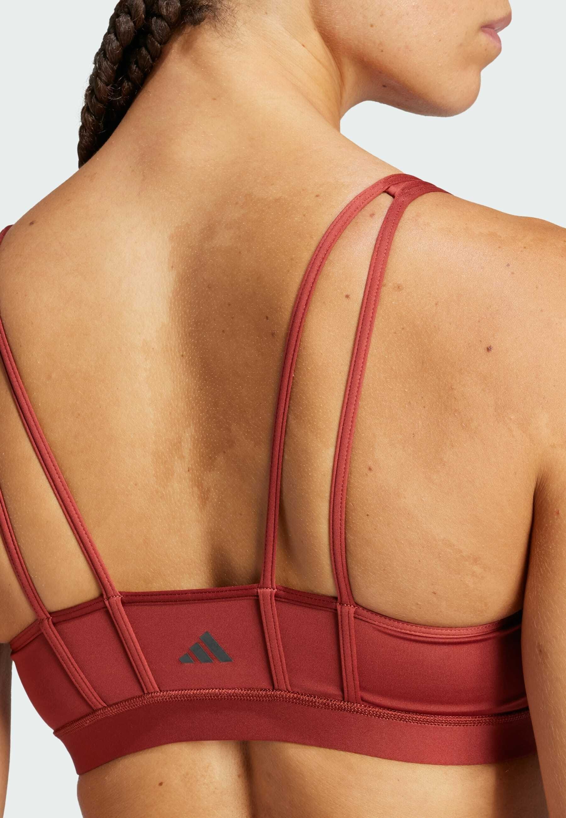 adidas Performance ALL ME ESSENTIALS - Ľahká športová podprsenka s oporou - preobjednaná rubínová