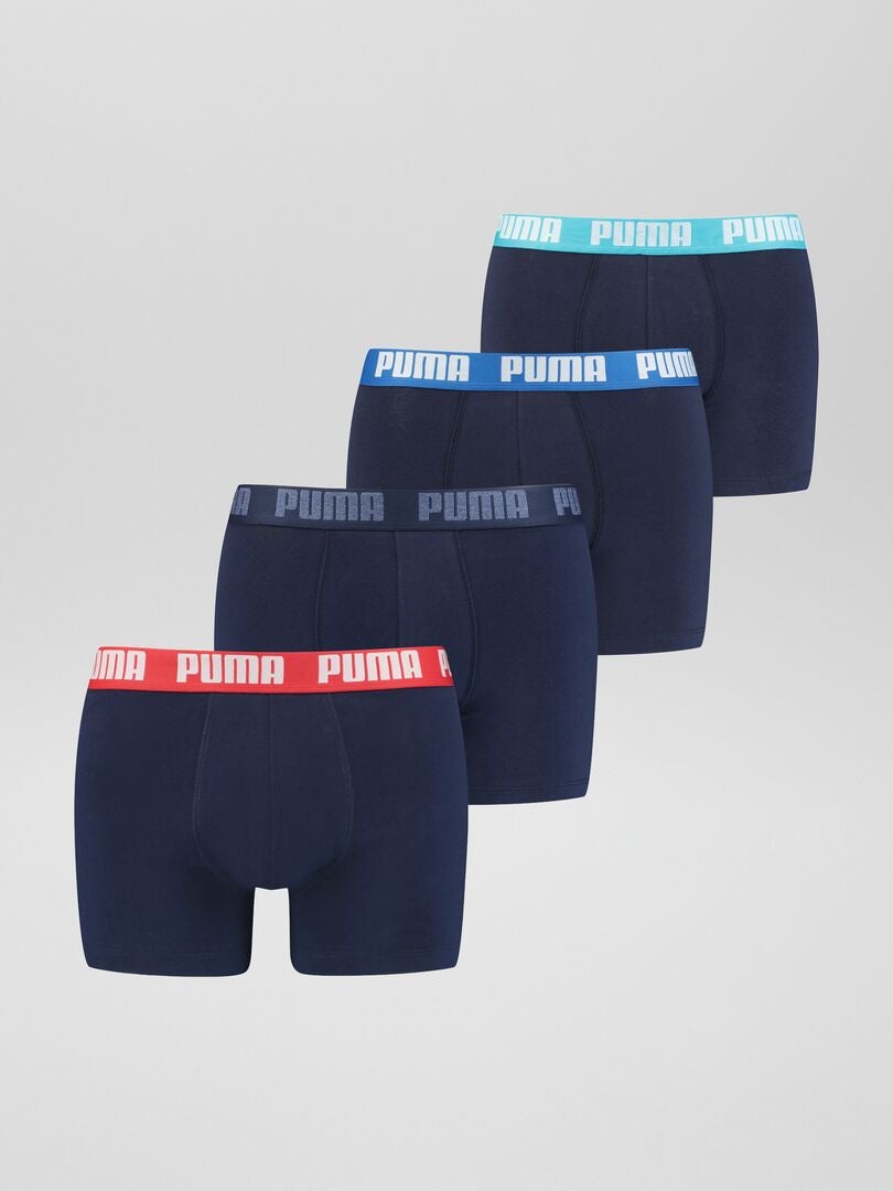 Pantaloni scurți boxer „Puma” - Set de 4 - ALBASTRU