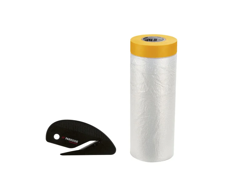 PARKSIDE PERFORMANCE® Maskefilm med gummilim og kutter, 1,4 x 25 m