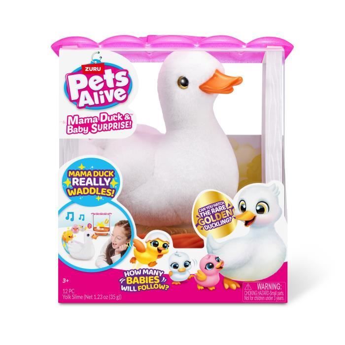 Brinquedo Interativo - ZURU - Mamãe Pata - Patinhos interativos seguindo sua mãe com surpresas para descobrir