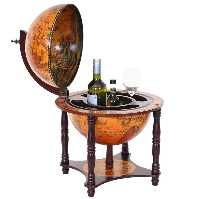 Globe, lounge bar HWC-T874, minibar, eucalyptus wood