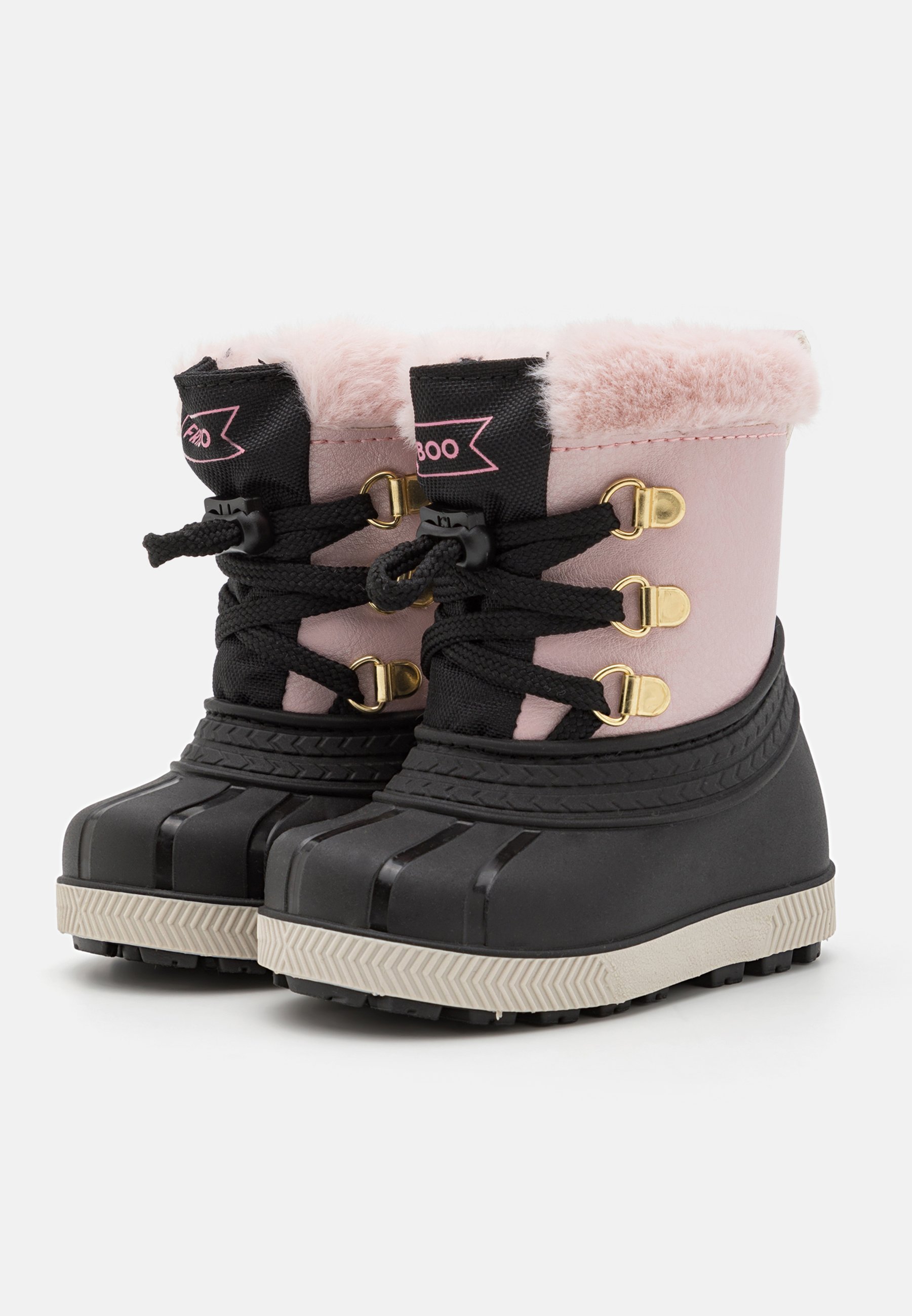 Botas Friboo com cadarço - rosa claro