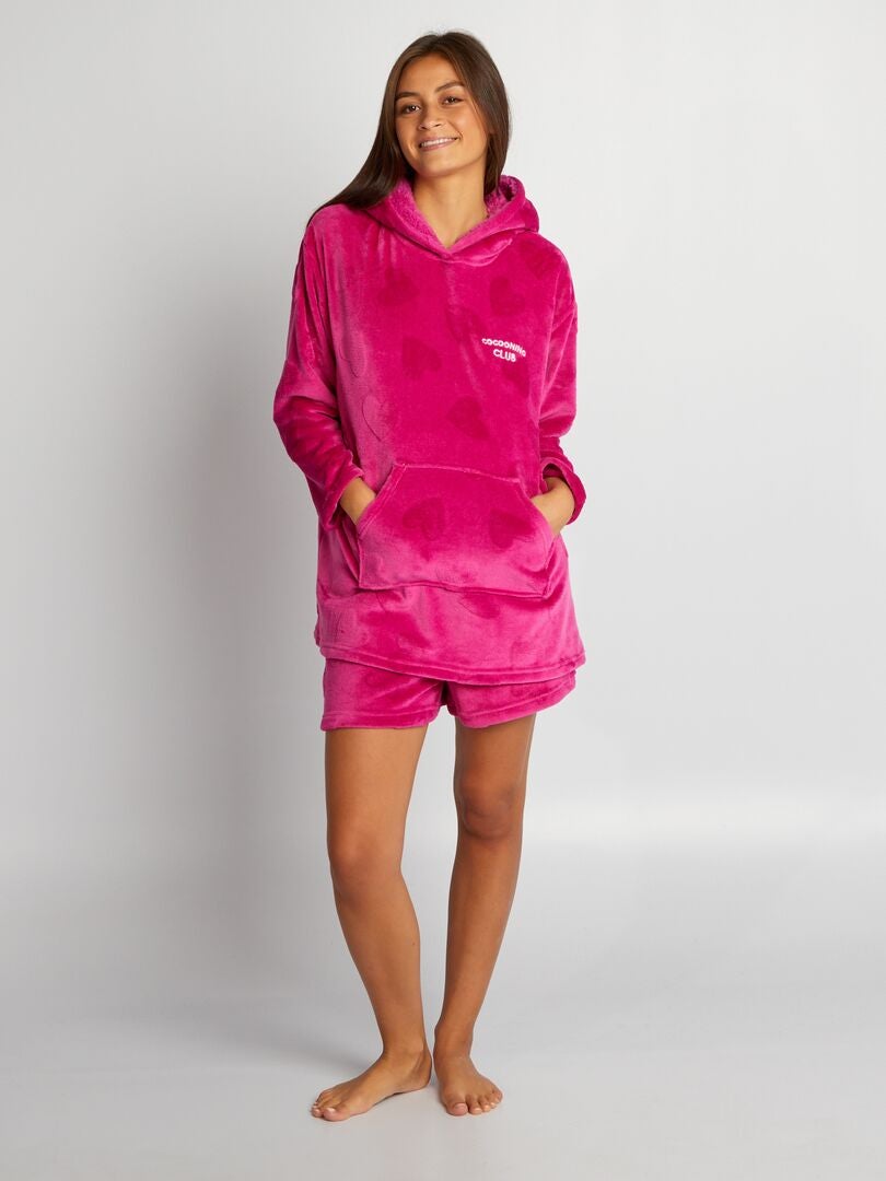 Moletom com capuz de lã - ROSA