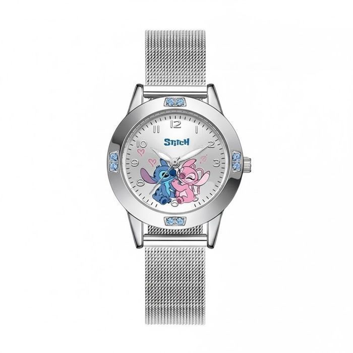 Reloj Disney Stitch para niñas – Brazalete de acero inoxidable – Diseño 