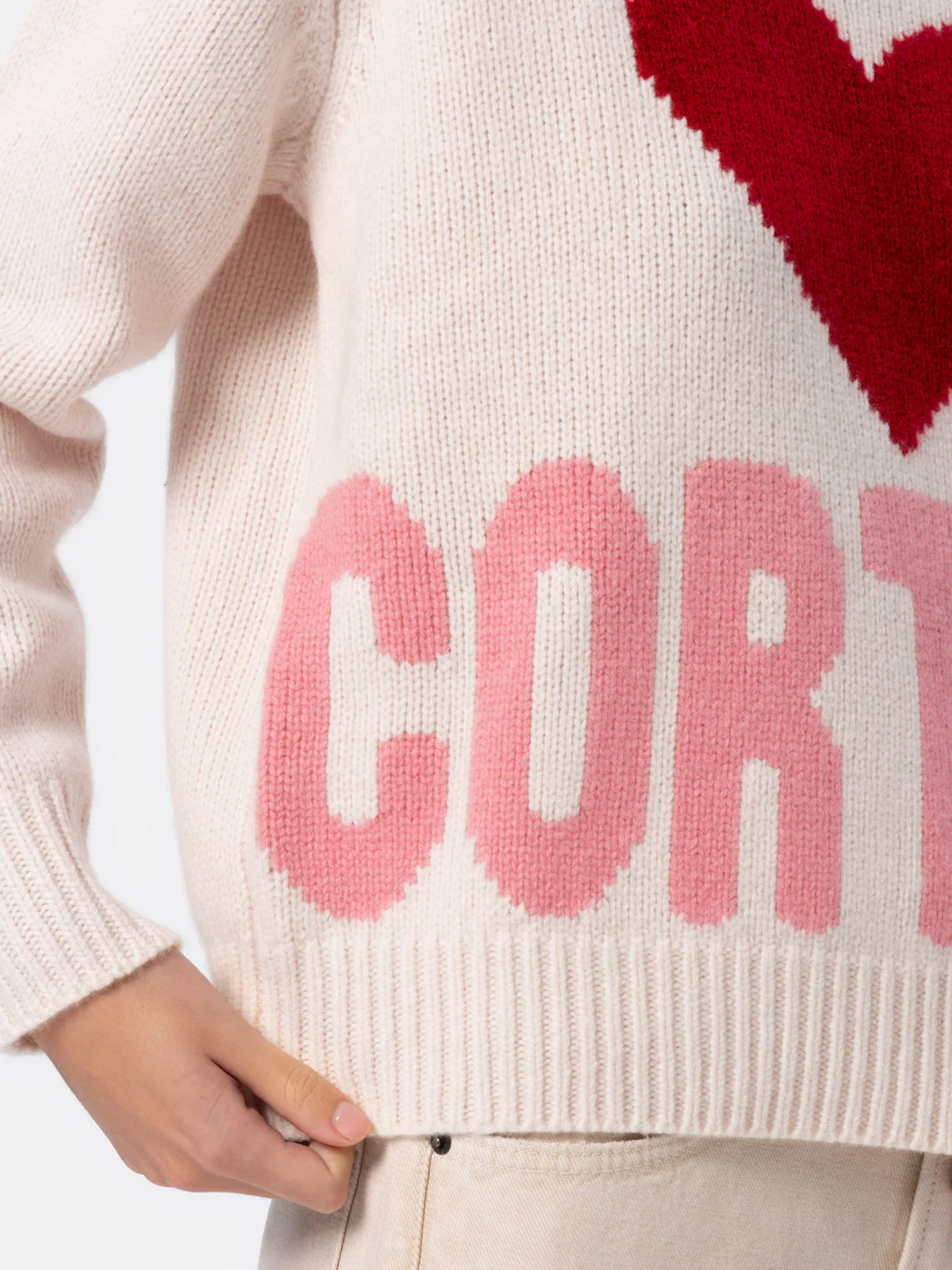 Kyla damestrui met witte Fair Isle jacquardprint (Cortina)
