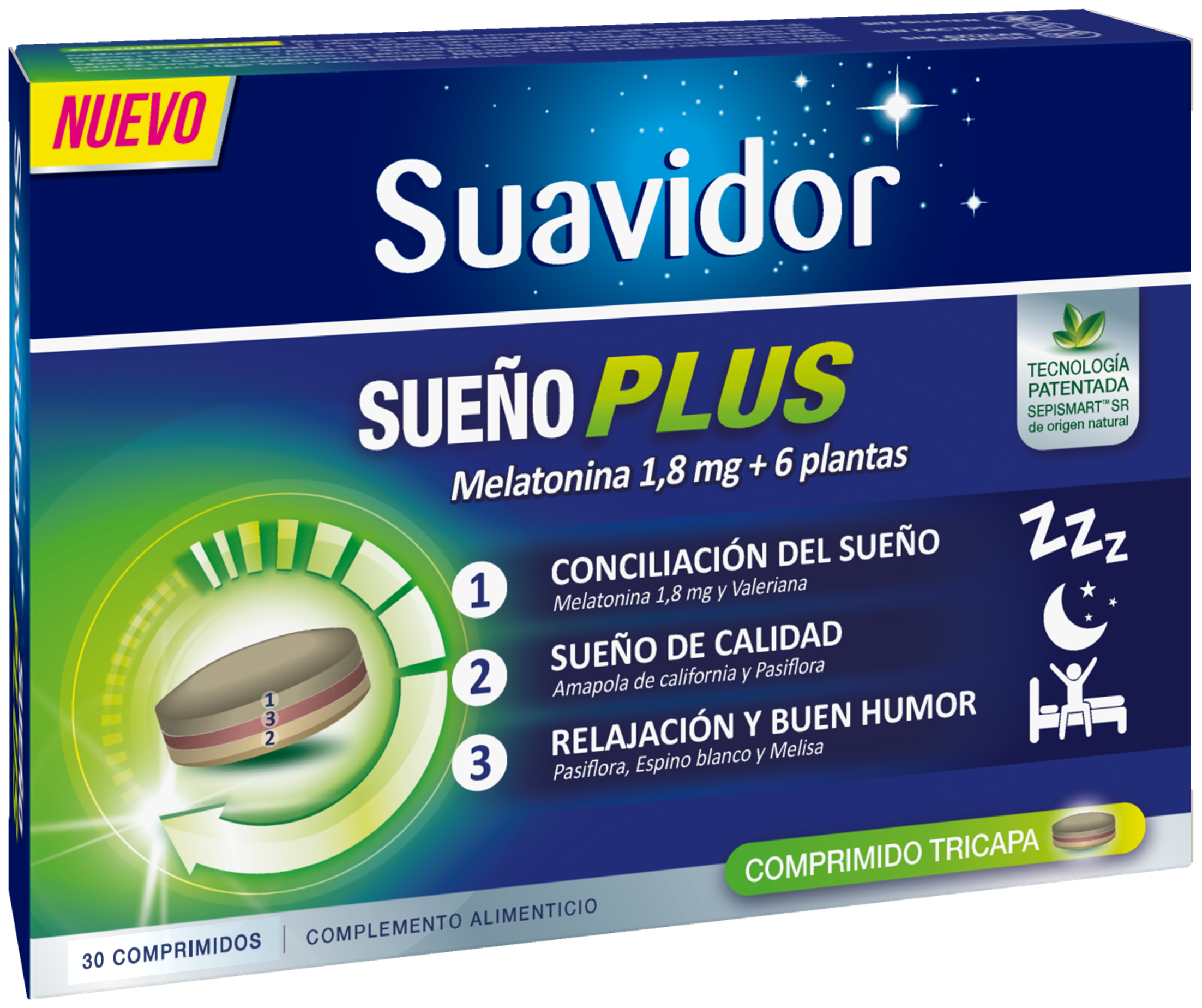 Trijų sluoksnių „Suavidor Sleep Plus“ tabletės Parafarmacinis gydymas