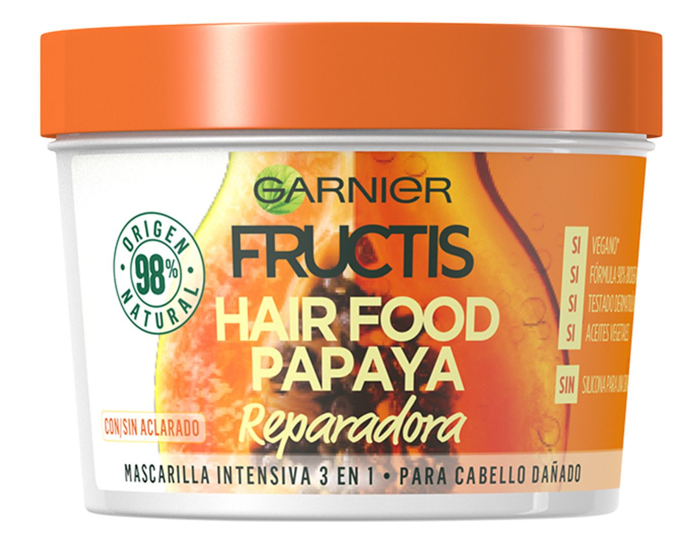 „Fructis Hair Food“ 3 viename papajų plaukų kaukė Kondicionieriai be silikono