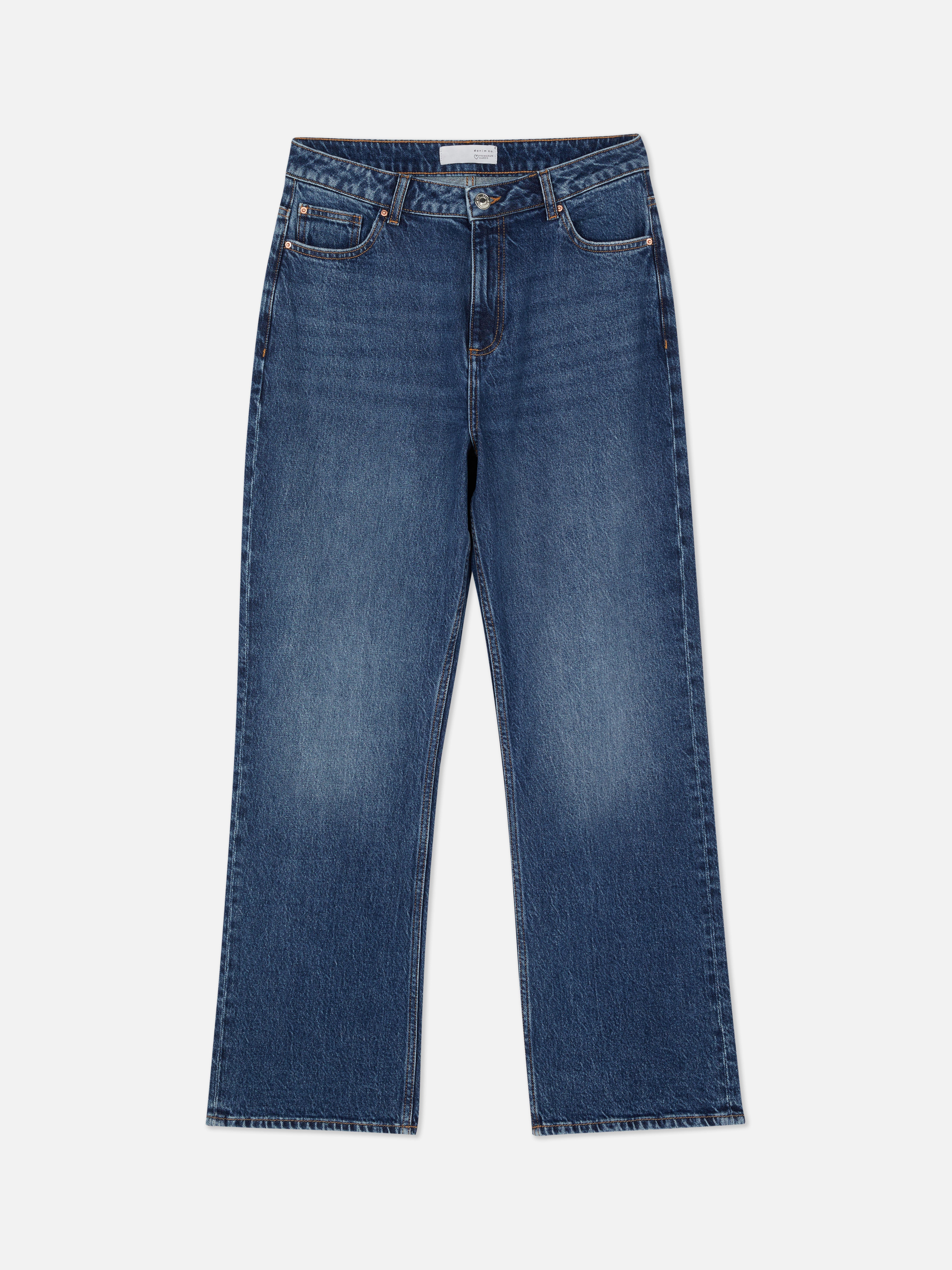 Blugi cu croială dreaptă Acești blugi cu croială dreaptă vor deveni preferații din colecția ta de denim