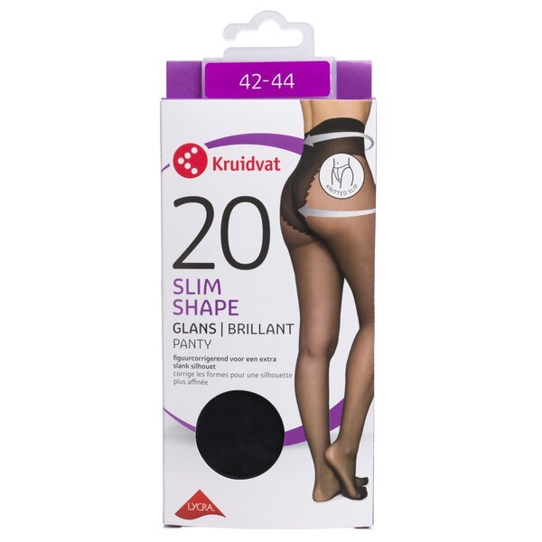 Kruidvat Slim Shape Gloss 20 den zeķubikses<br>melnas, 42.-44. izmērs