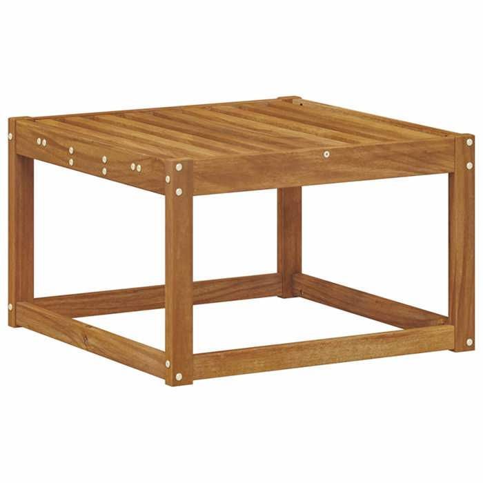 vidaXL Outdoor-Pouf, Massivholz Akazie, 59 x 59 x 37 cm, Balkonmöbel, Modernes Akazienholz, 900448