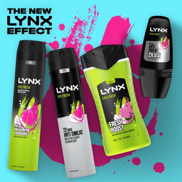 Lynx deodorant ve spreji Epic Fresh 250ml