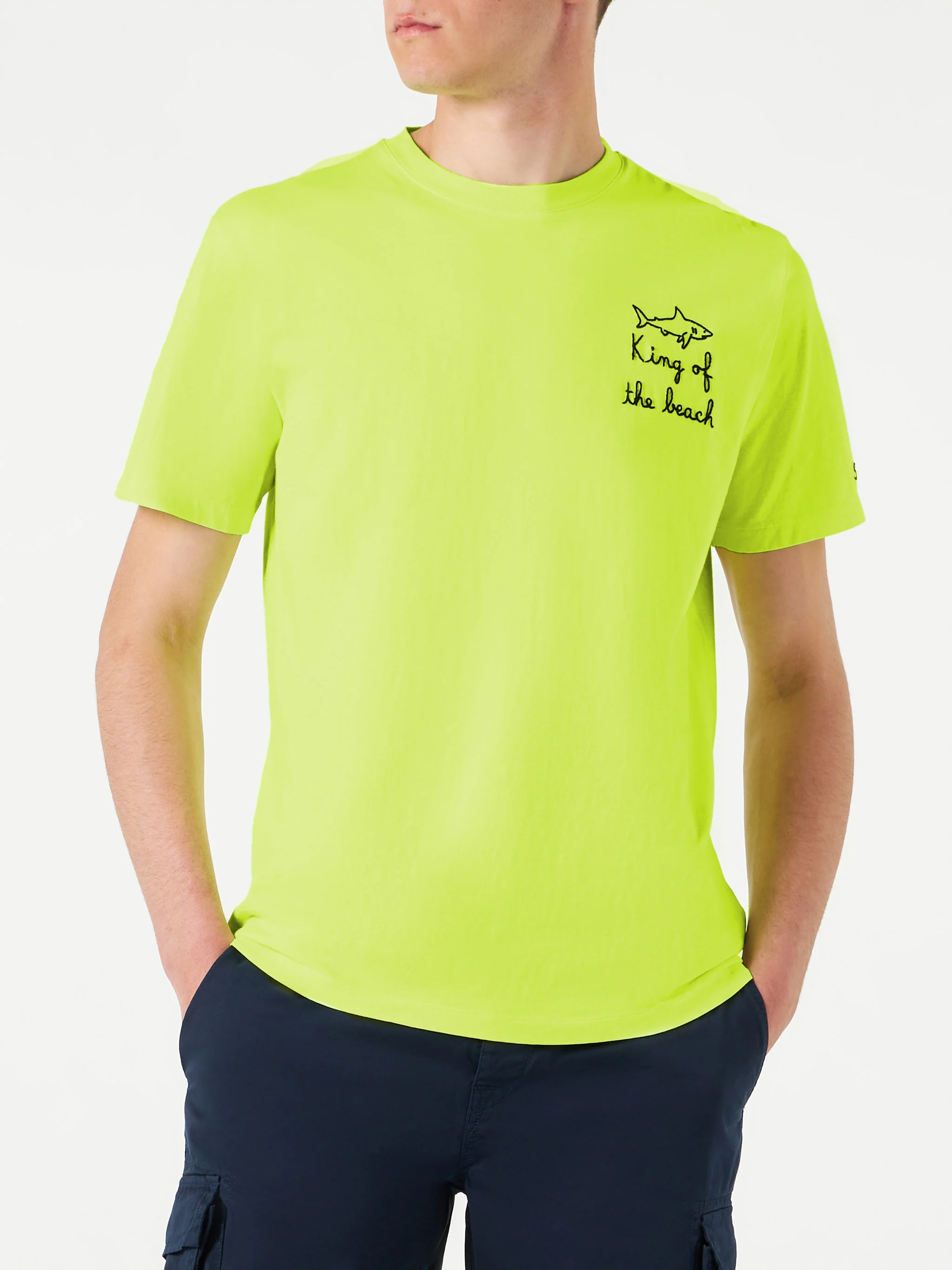 Herren-T-Shirt mit „King of the Beach“-Stickerei