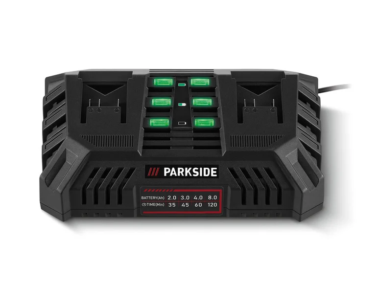 PARKSIDE® PDSLG 20 B1 Dobbel batterilader, 2 x 4,5 A, 20 V