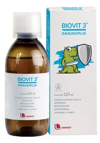 LABOREST Biovit 3 Immunoplus siroop voor kinderen 125 ml Voedingssupplement ter ondersteuning van de immuniteit