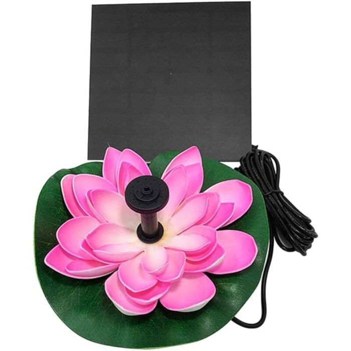 Solar-Teichpumpe – MICH – Schwimmender Springbrunnen – Seerose – Solarbetrieben – 15 x 15 cm