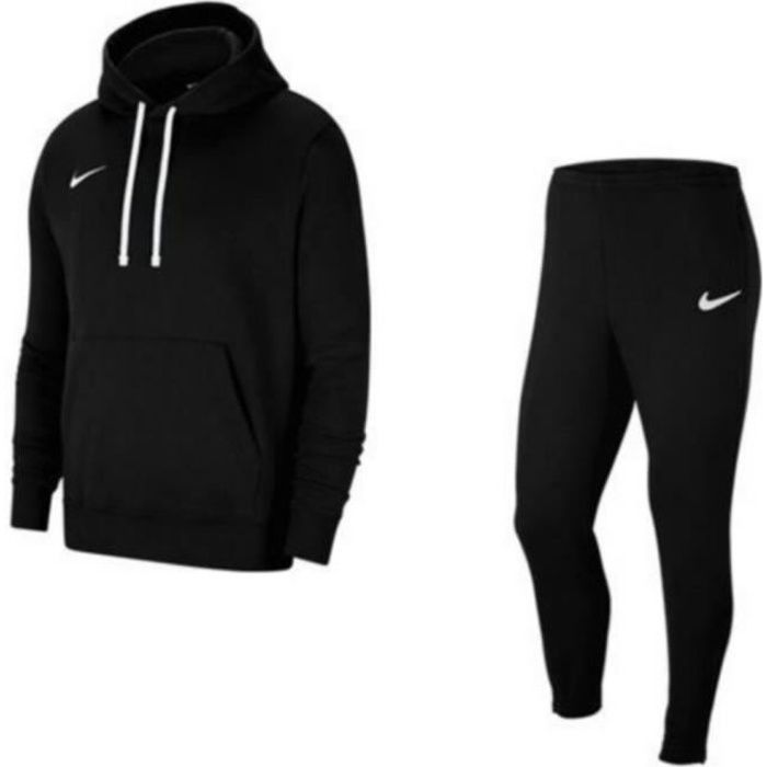 Men's Fleece Jogging Suit - Nike - Black - Long Sleeves - Breathable - Multisport
