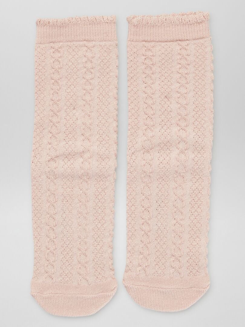 Juego de 5 pares de calcetines trenzados - MORADO