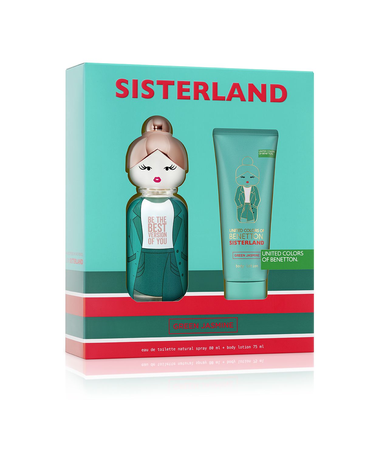 „Sisterland Green Jasmine“ tualetinio vandens dovanų rinkinys Kvepalų rinkiniai moterims