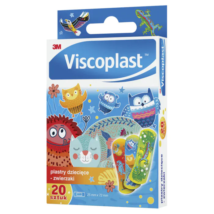 Viscoplast Zwierzaki, Plastry dla dzieci, 2,5x7,2cm