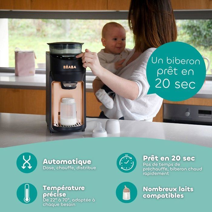 Préparateur de biberons - BEABA - MILKEO Plus V2 - Bleu nuit