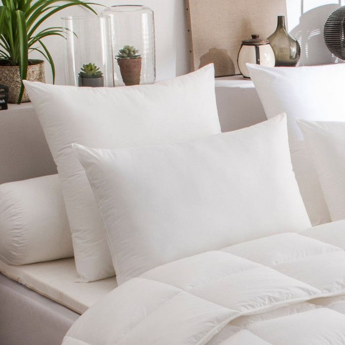 Juego de 2 almohadas antiácaros Microstar medianas 