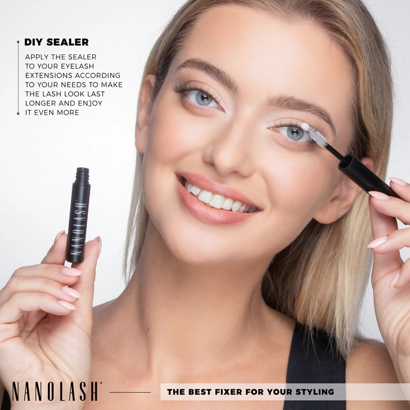 Průhledný fixační gel Nanolash DIY Sealer na prodloužení řas